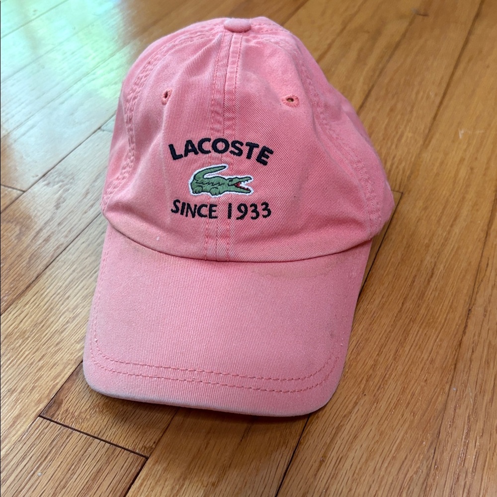 Lacoste Pink Cap with Embroidered Logo